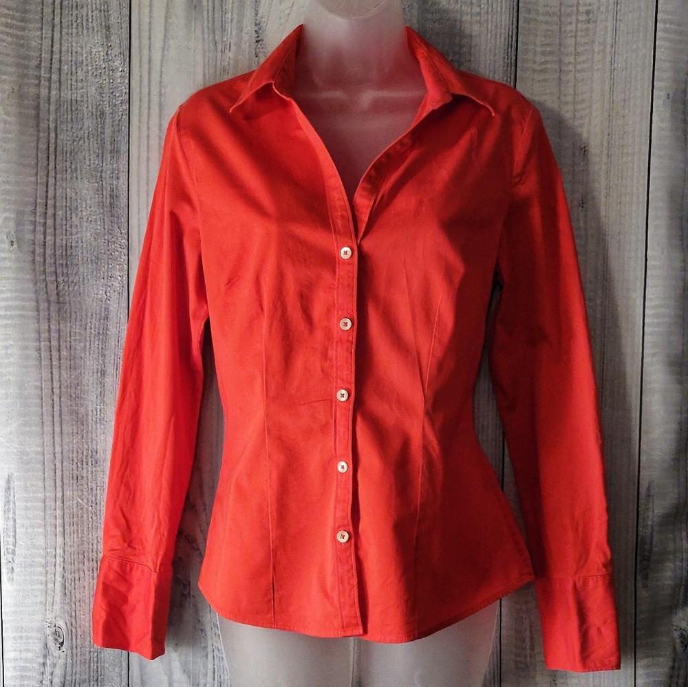 Banana Republic Red Button Down Shirt